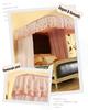 FZZIBQYR Double Bed Canopy Mosquito Net with U-Shaped Guide Rail, Height-Adjustable, Blue-A, 200 cm view 4