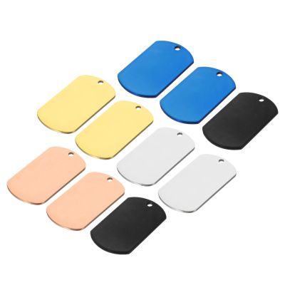 QUARKZMAN Multicolor Metal Blank Tags, 1.57 x 0.94 in, 10-Pack