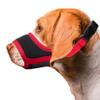 Seyezo Dog Muzzle, Soft, Breathable Air-Mesh Nylon, Adjustable, 6 Sizes (Red, XL) view 1