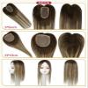 Women’s Human Hair Topper with Mono Base, PU Coating, and Clips view 2