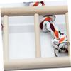Yardwe Wooden Bird Toy Hanging Ladder with Swing Function view 2