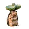 Garden Bird Bath Bowl, Resin Bird Feeder, Backyard Figurine, Decorative Gift, Resin Statue Feeding Station for Hedgehogs, 15 x 10 x 20 cm view 1