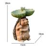 Garden Bird Bath Bowl, Resin Bird Feeder, Backyard Figurine, Decorative Gift, Resin Statue Feeding Station for Hedgehogs, 15 x 10 x 20 cm view 3