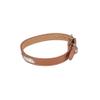 Love Story Leather Collar with Metal Plate, Size XL, 60 x 2 cm, Cognac view 1