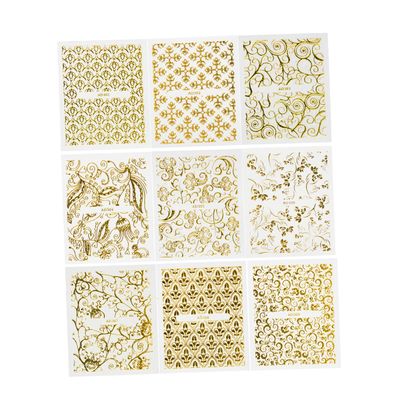 Healeved Gold Nail Stickers, 20 Pieces, Shiny Designs