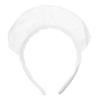 HAKIDZEL Elegant Women's Maid-Style Headband, White Fabric and Plastic, for Parties and Cosplay view 1