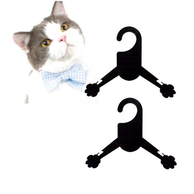 Milisten 10-Pack Pet Clothes Hangers, Black Plastic Dog and Cat Hangers