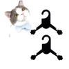 Milisten 10-Pack Pet Clothes Hangers, Black Plastic Dog and Cat Hangers view 1