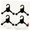 Milisten 10-Pack Pet Clothes Hangers, Black Plastic Dog and Cat Hangers view 4