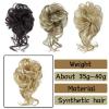 Messy Curly Bun Hairpiece with Elastic Band view 3