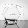 Hexagonal Glass Aquarium, Transparent Tabletop Aquarium for Betta Fish and Goldfish (Size: S) view 2