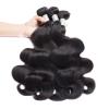 Human Hair Bundles, 16–30 in, Body Wave, with 13x6 Transparent Frontal view 4