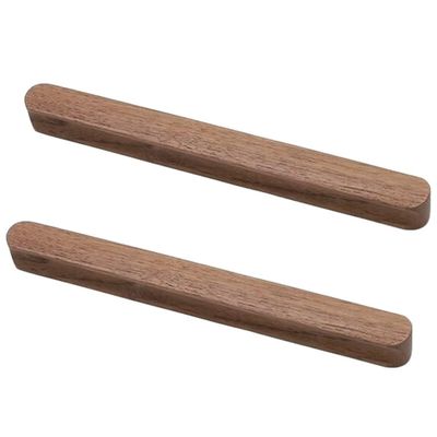 HDJNal Walnut Wood Drawer Pulls, Vintage Shabby-Chic, 160 mm Center-to-Center, 2-Pack