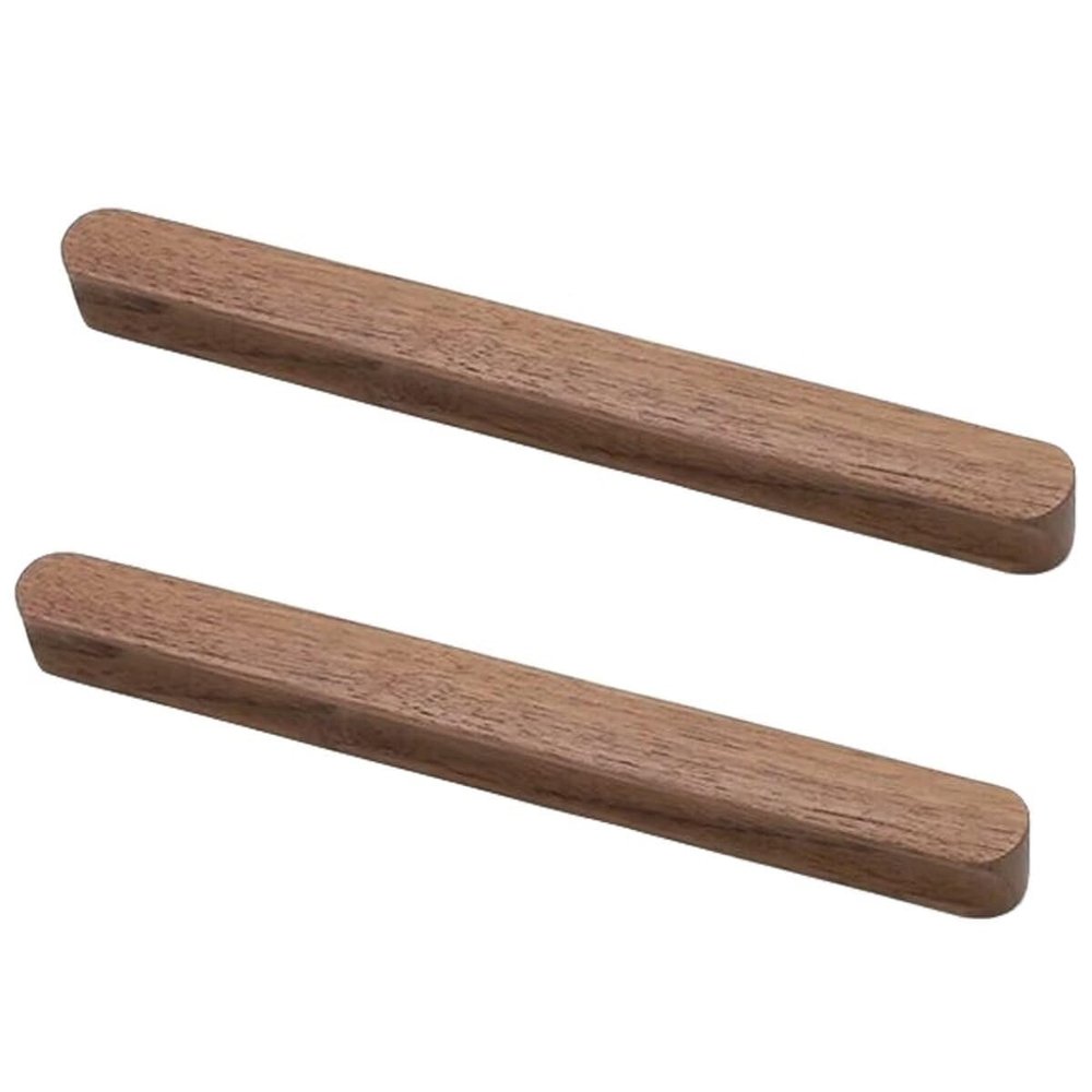 HDJNal Walnut Wood Drawer Pulls, Vintage Shabby-Chic, 160 mm Center-to-Center, 2-Pack