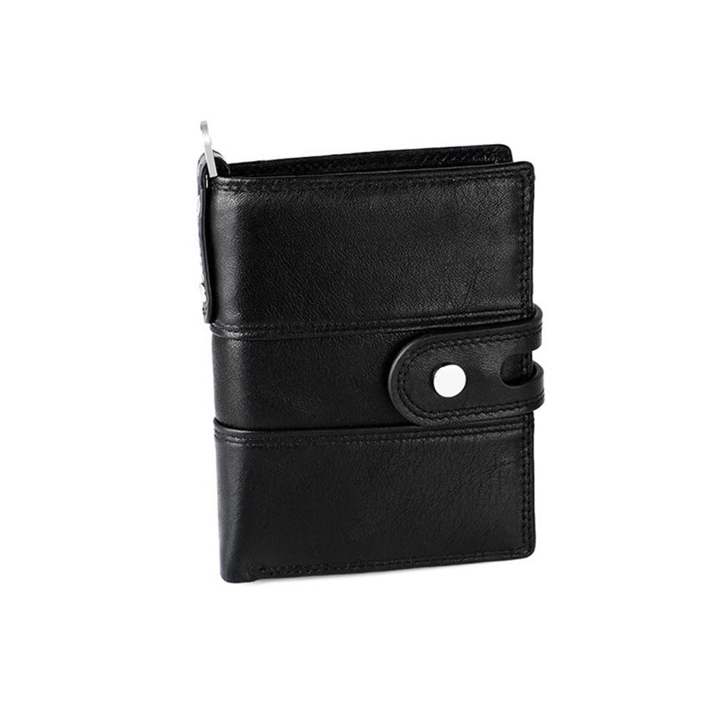 WolFum RFID Anti-Theft Men's Wallet, Leather Buckle, Retro Cowhide, Casual Coin Purse for Men (Color: 3-Pack, Size