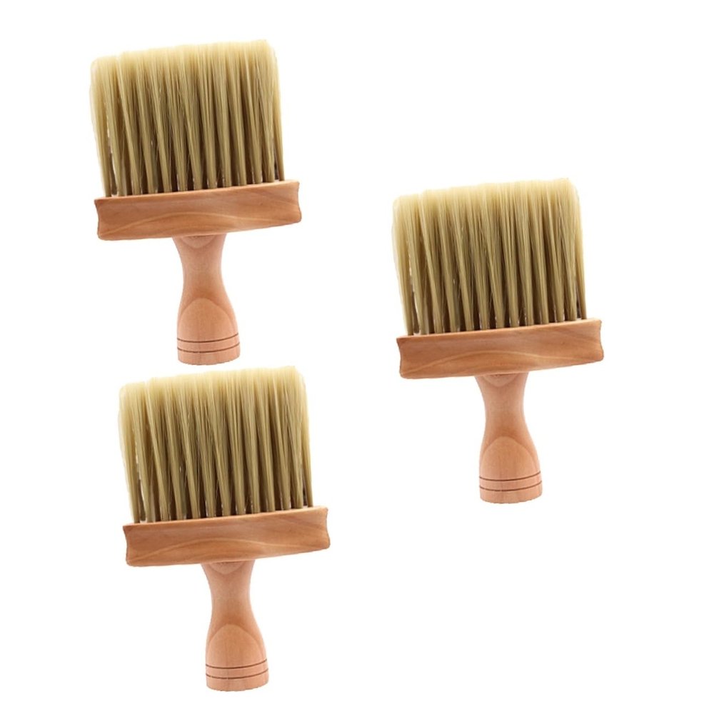 FRCOLOR 3-Piece Professional Barber Neck Brushes for Hair Removal