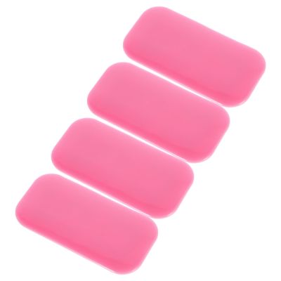WOONEKY 4-Piece Silicone Eye Pads for Eyelash Extensions, Pink, Easy to Use for Salon and Home