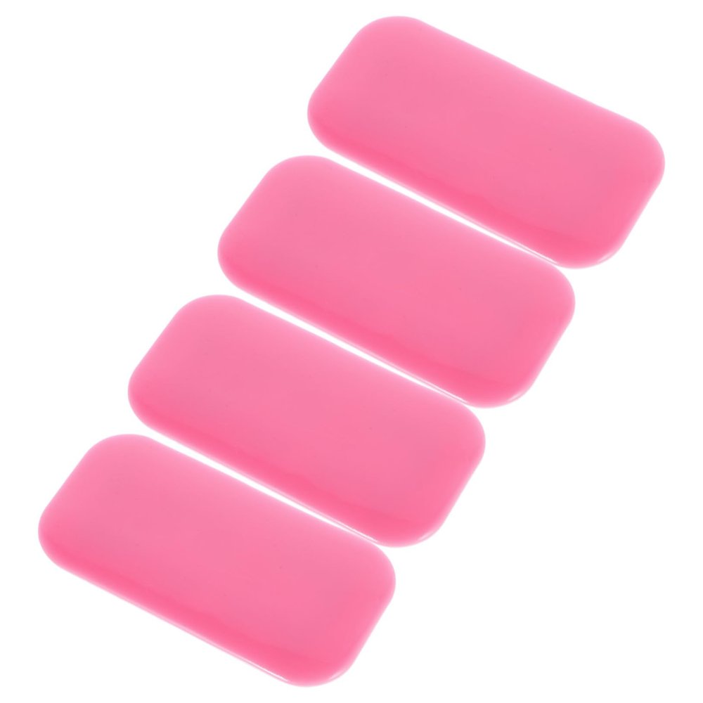 WOONEKY 4-Piece Silicone Eye Pads for Eyelash Extensions, Pink, Easy to Use for Salon and Home