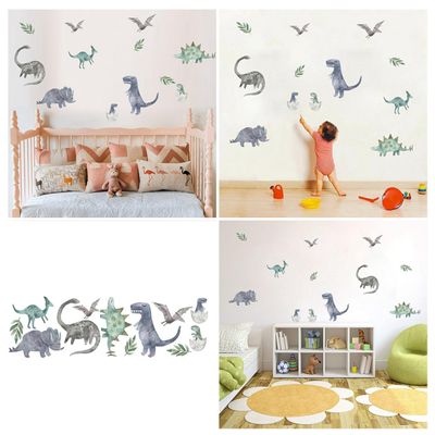 Abaodam Dinosaur Wall Stickers for Kids' Rooms, Removable PVC Decor