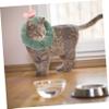 Happyyami Adjustable Recovery Collar for Cats, Soft Plush, Green view 4