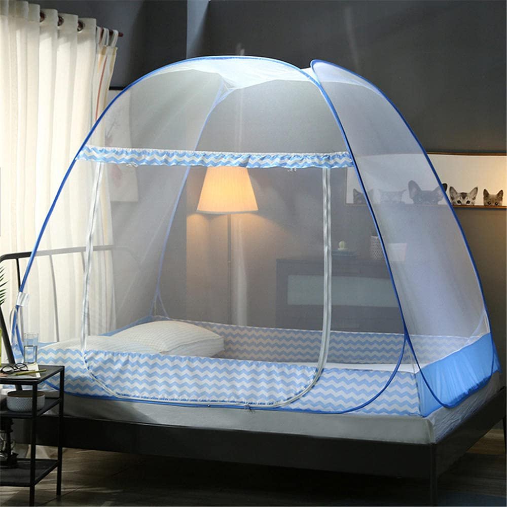 Portable Foldable Mosquito Net for Bed, Fine-Mesh Tent, 1.2 × 2.0 × 1.45 m