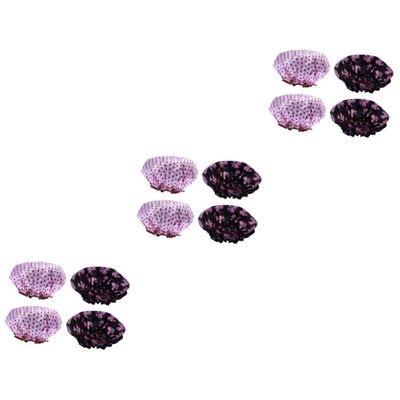 FRCOLOR 12-Pack Women's Waterproof Shower Caps for Thick, Curly Hair