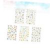 Healvian Glow-in-the-Dark Self-Adhesive Nail Stickers, 5 Sheets, Waterproof Easter Designs view 2