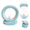 CIYODO 1-Piece Cat Scratching Toy with Mouse Pendant, Interactive Scratching Board for Kittens, Blue Design view 4