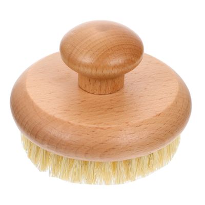 Wooden Shower Exfoliating Brush with Round Handle