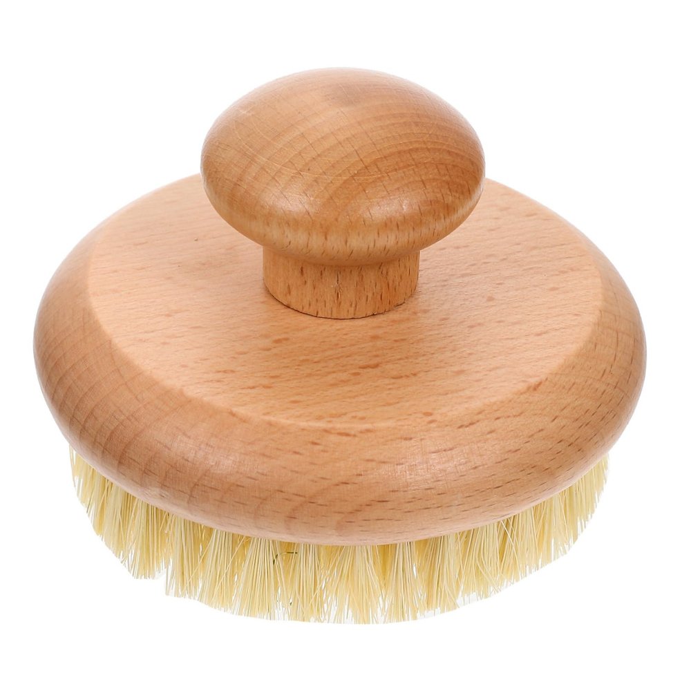 Wooden Shower Exfoliating Brush with Round Handle
