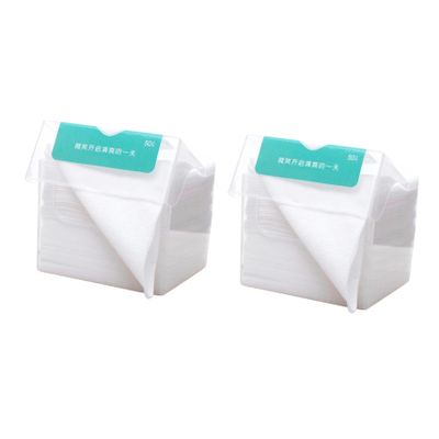Healvian 2-Pack Reusable Facial Cleansing Towels, Biodegradable Makeup Removers, Extra Thick and Skin-Friendly