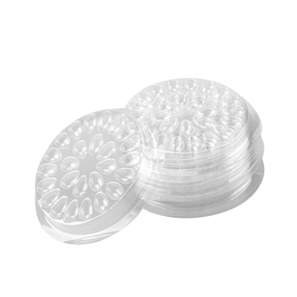 Transparent PP Lash Glue Sticker Palette, 10 Pieces