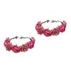MAGICLULU 2-Piece Bridal Rose Wreath Headbands view 1