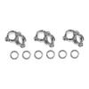 BESPORTBLE 6-Piece Stainless Steel U-Shaped Bird Training Rings view 1