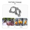 BESPORTBLE 6-Piece Stainless Steel U-Shaped Bird Training Rings view 3