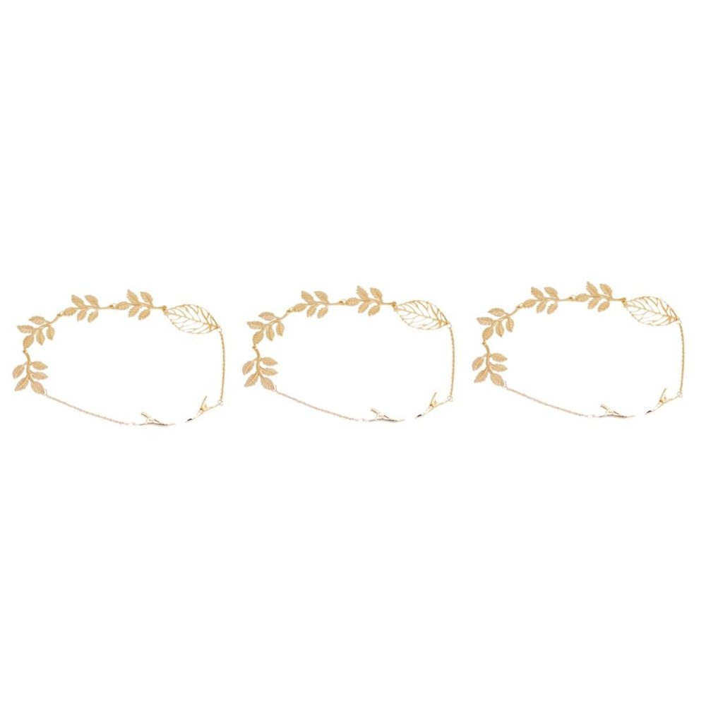 MAGICLULU 3-Piece Gold Bridal Hair Accessories Set