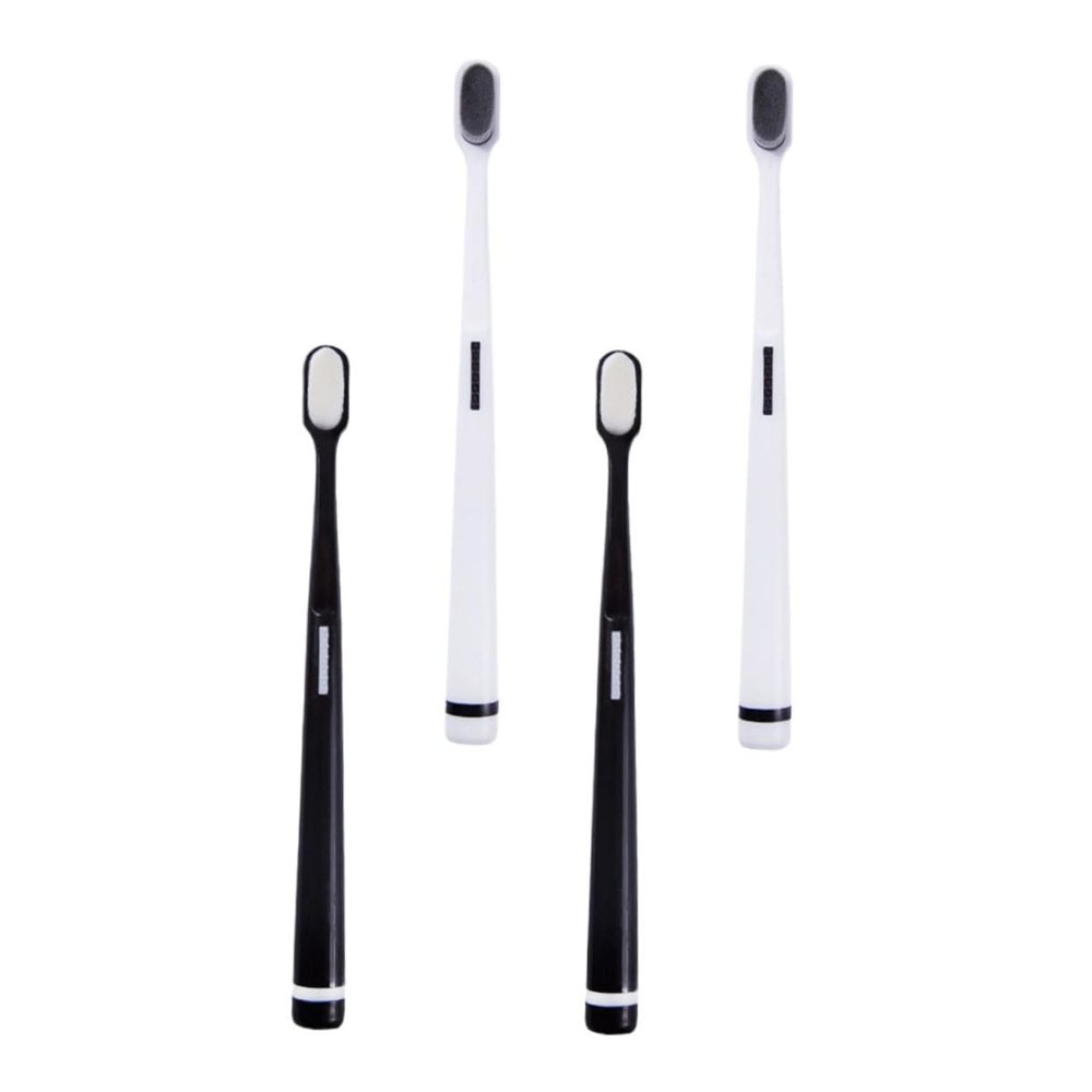 FRCOLOR 4-Pack Toothbrushes for Adults and Pregnant Women, Soft Bristles