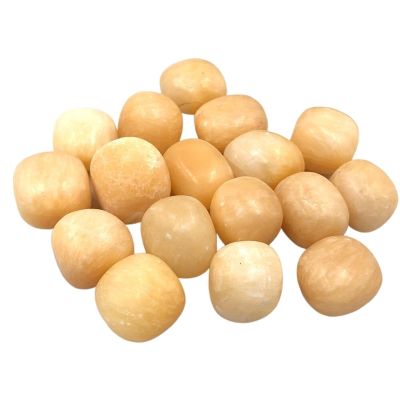 CZAOINCU 100 g Natural Orange Calcite Tumbled Stones