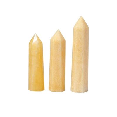 CZAOINCU 1-Piece Natural Rose Quartz Hexagonal Crystal Point, 70–80 mm