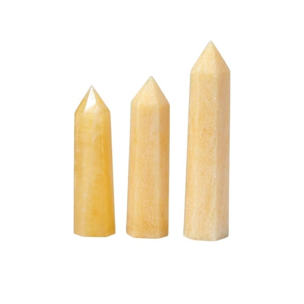 CZAOINCU 1-Piece Natural Rose Quartz Hexagonal Crystal Point, 70–80 mm