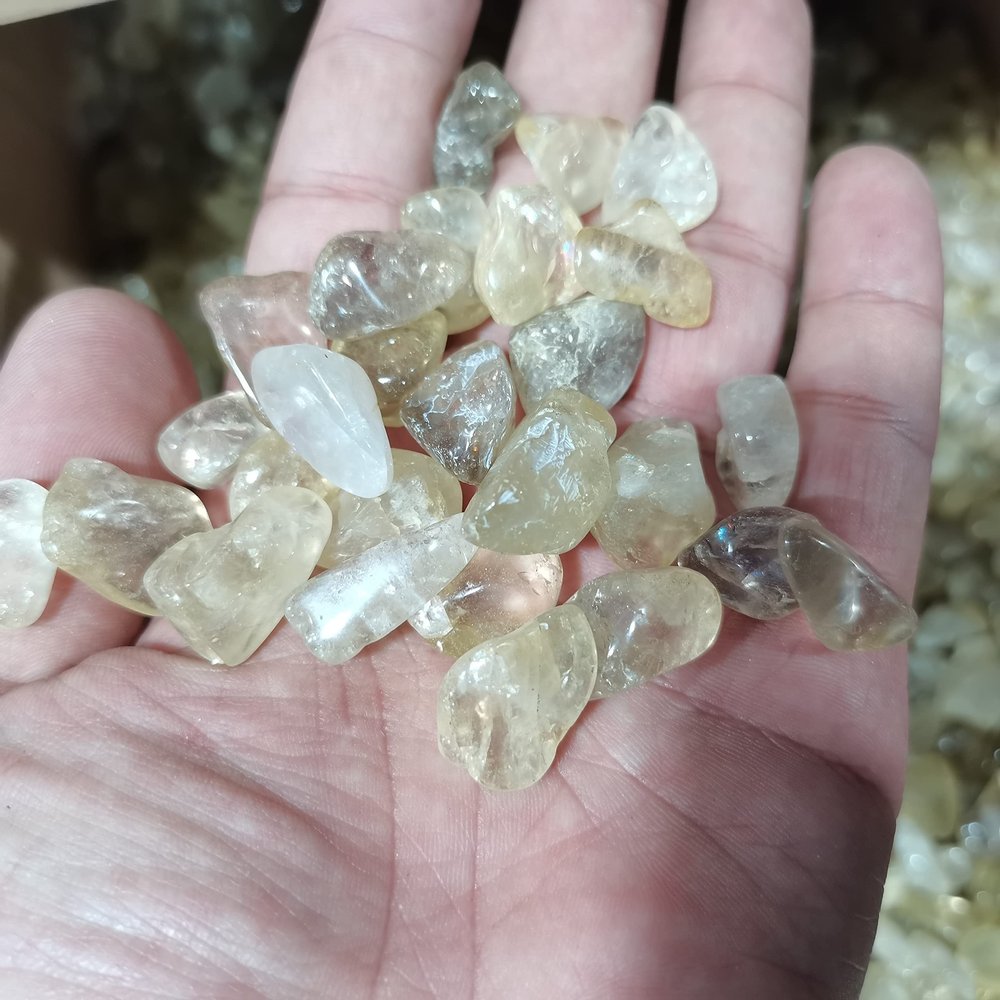 CZAOINCU Natural Crystal Gravel Sample, Quartz/Topaz, Multicolor, Aquarium Decor, 100 g