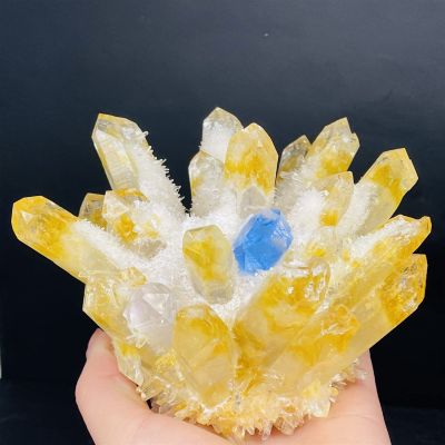 CZAOINCU Natural Ghost Phantom Quartz Rock Crystal Home Decor, 1 Piece, 650–700 g