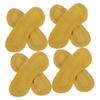 minkissy 4 Pairs Non-Slip Suede Foam Heel Cushions with Adhesive, Comfortable and Protective for High Heels and Casual Shoes, Yellow view 1