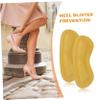 minkissy 4 Pairs Non-Slip Suede Foam Heel Cushions with Adhesive, Comfortable and Protective for High Heels and Casual Shoes, Yellow view 2