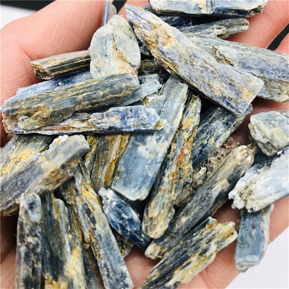 CZAOINCU Natural Rough Blue Kyanite Chips, Raw Crystal Rock Stone Aquarium Decor Gift, 100 g