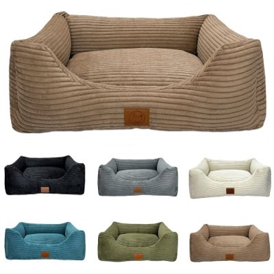 elropet San Marino Orthopedic Corduroy Dog Bed, Cappuccino, XS