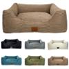 elropet San Marino Orthopedic Corduroy Dog Bed, Cappuccino, XS view 1