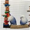 BESPORTBLE Parrot Chew Toy with Perch, Bark and Corn Cob view 4