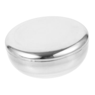 Sturdy Stainless Steel Shaving Soap Bowl for Men, Polished