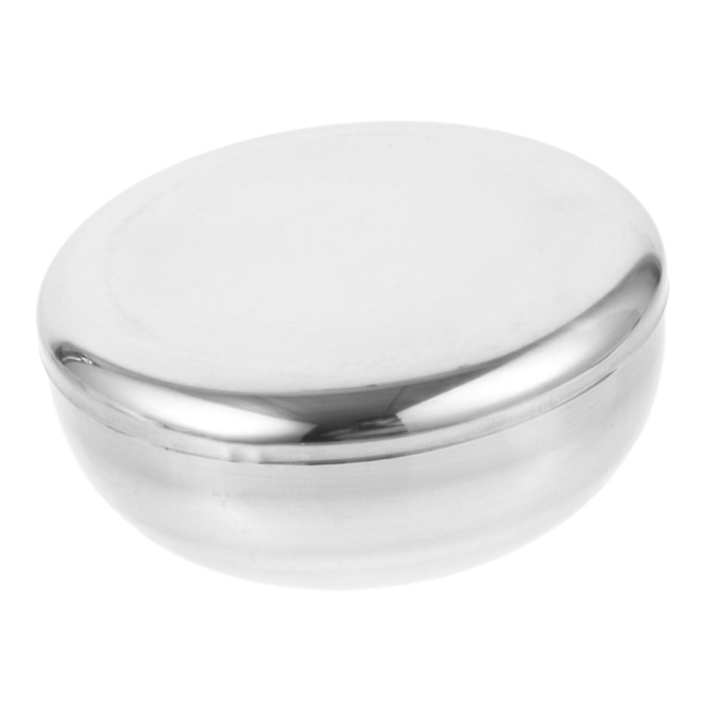 Sturdy Stainless Steel Shaving Soap Bowl for Men, Polished